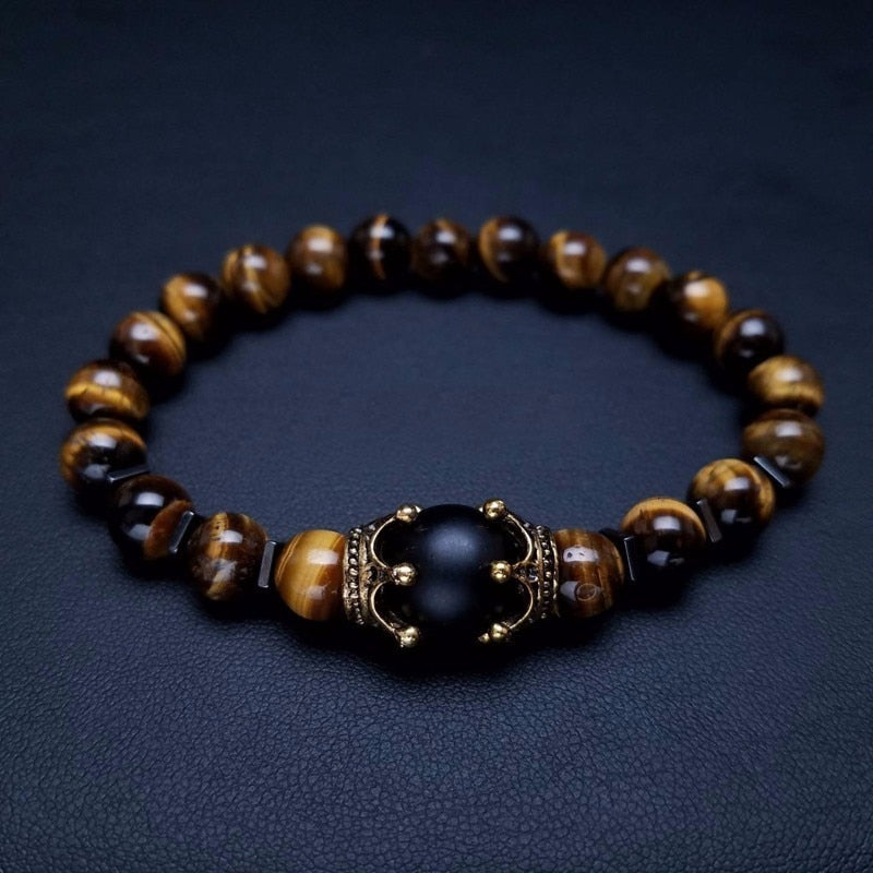 Antique charms Tiger eye stone